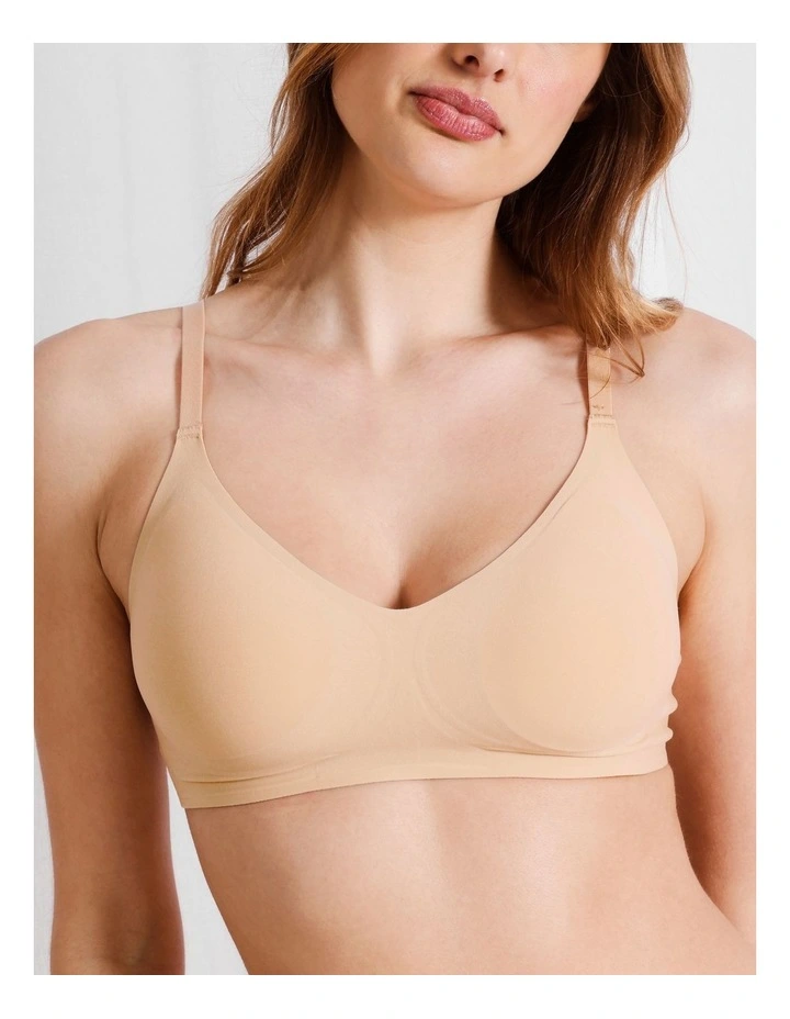 Pure Comfort Bonded Wirefree Bra in Beige image 2