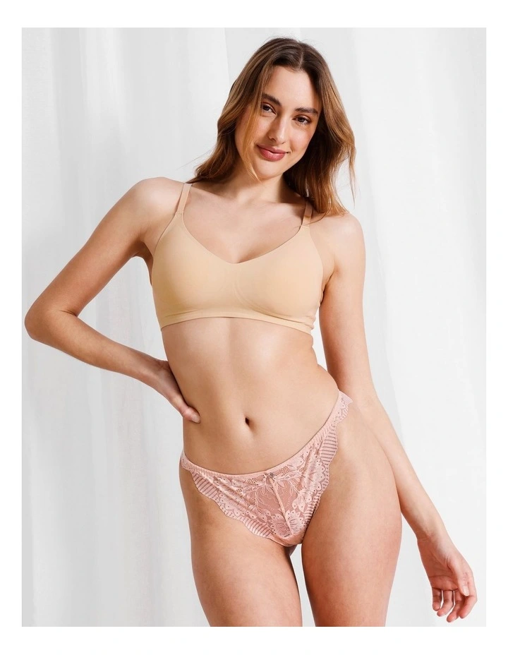 Pure Comfort Bonded Wirefree Bra in Beige image 6