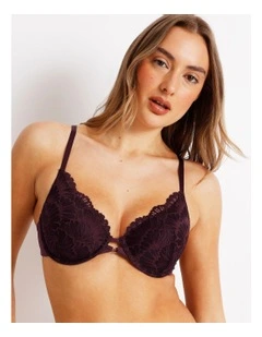 Aura Luxe Plunge Bra in Plum