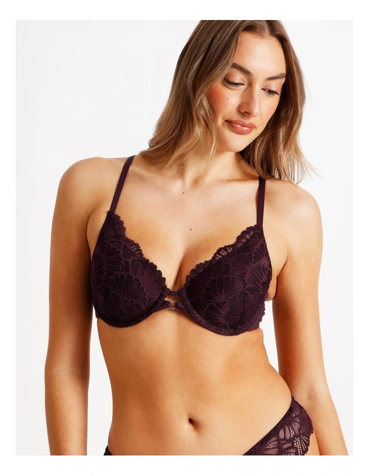 Aura Luxe Plunge Bra in Plum image 3