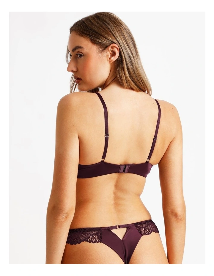 Aura Luxe Plunge Bra in Plum image 5