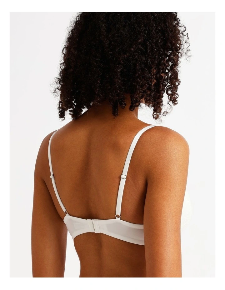 Aura Luxe Plunge Bra in White image 4