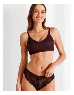 Chloe & Lola Pure Comfort Luxe Bonded Lace Bra in Plum