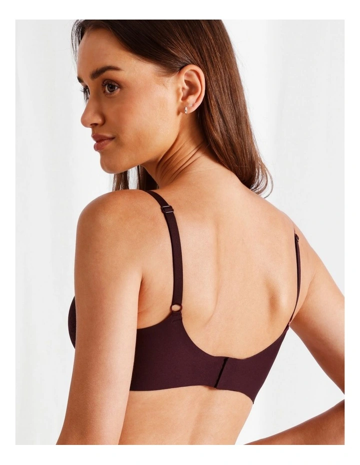 Chloe & Lola Pure Comfort Luxe Bonded Lace Bra in Plum image 5