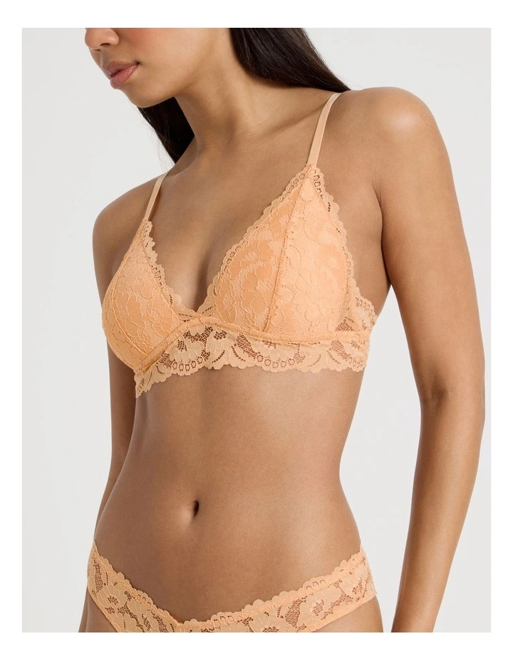 Lola Broderie Lace Longline Bralette in Apricot image 7