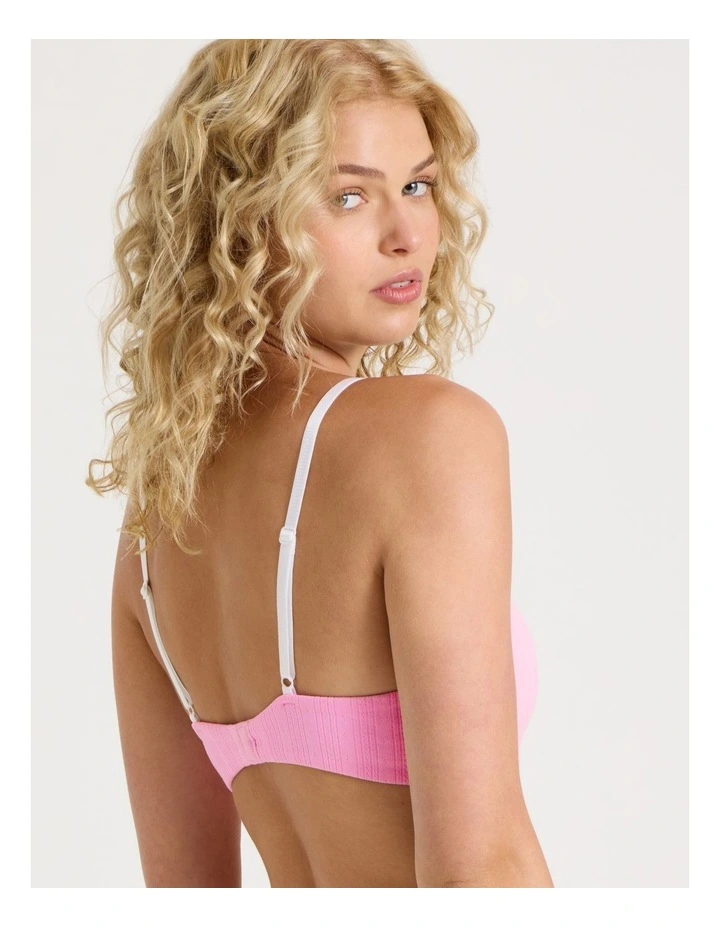 Lola Seamless Pointelle Wirefree Padded Bra in Pink image 4