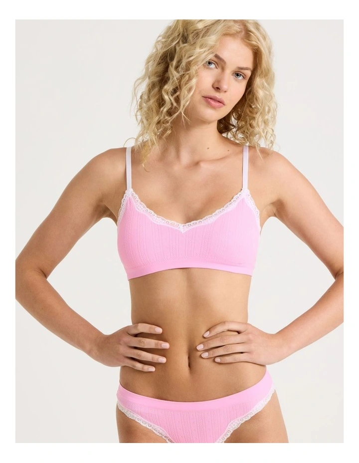 Lola Seamless Pointelle Scoop Bralette image 3