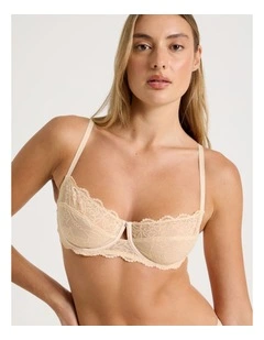 Bare Beauty Balconette Bra in Beige