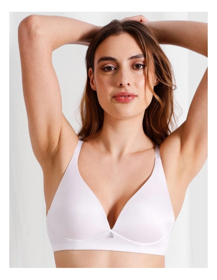 Pure Comfort Wirefree Contour Bra in White image 3