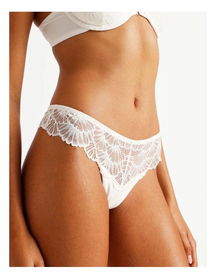 Aura Luxe G String in White image 2