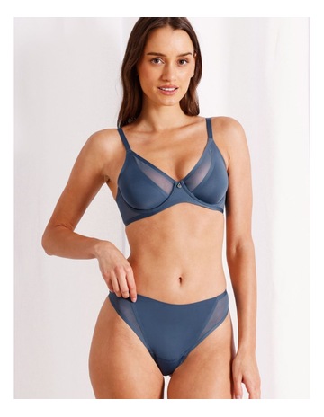 Soothe Sheer G String in Blue
