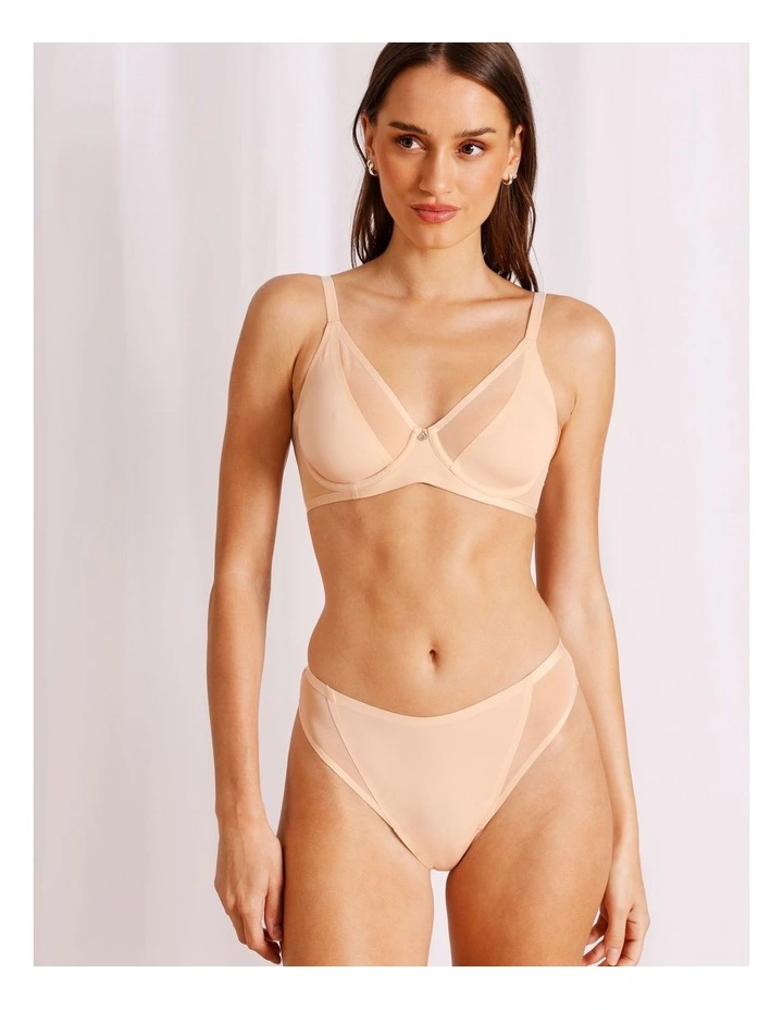 Soothe Sheer G String in Beige image 1
