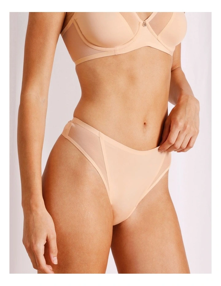 Soothe Sheer G String in Beige image 2