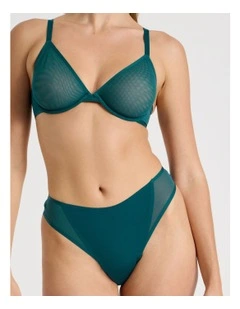 Soothe Sheer G String in Teal