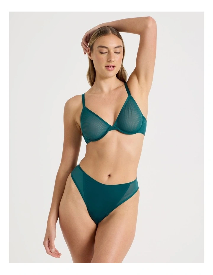 Soothe Sheer G String in Teal image 2