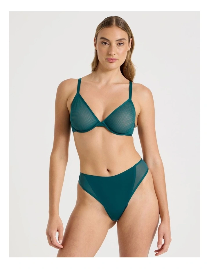 Soothe Sheer G String in Teal image 3