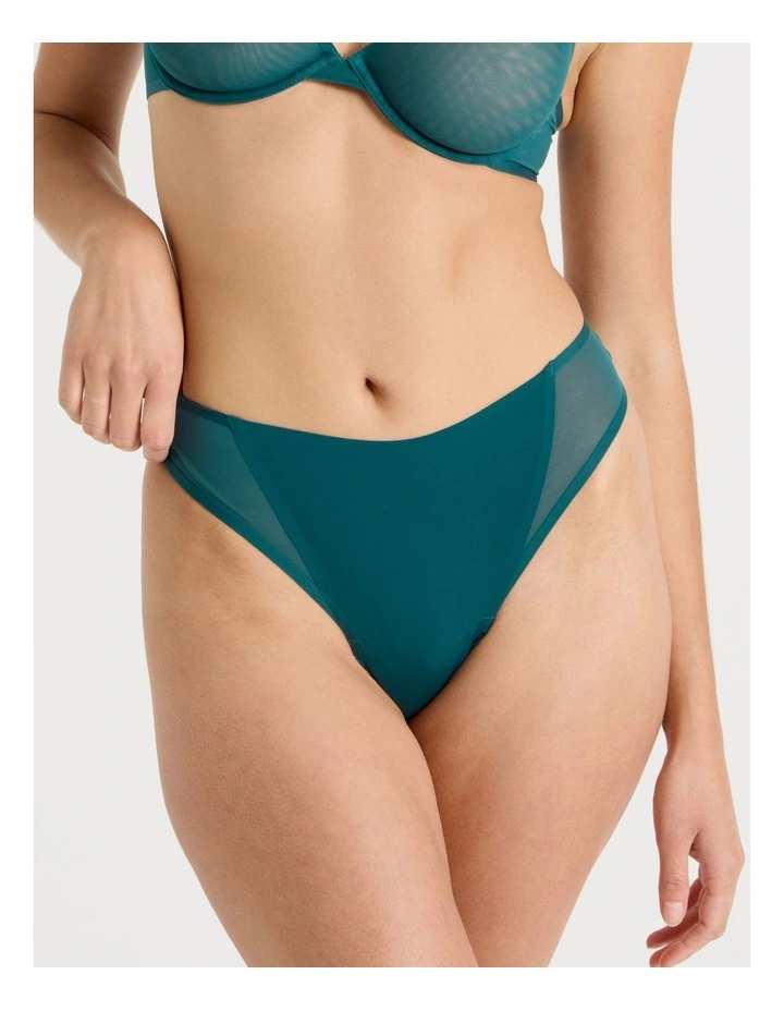 Soothe Sheer G String in Teal image 4