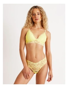 Lola Broderie Lace G-String in Yellow