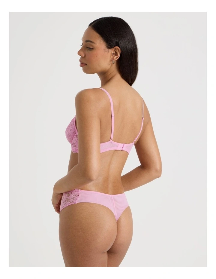 Lola Broderie Lace G-String in Pink image 6
