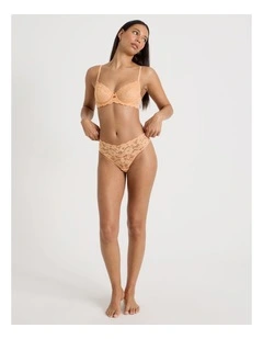 Lola Broderie Lace G-String in Apricot