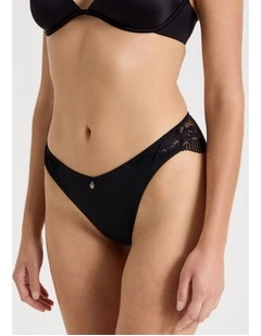 Captivate Luxe Micro & Lace Brazilian in Black