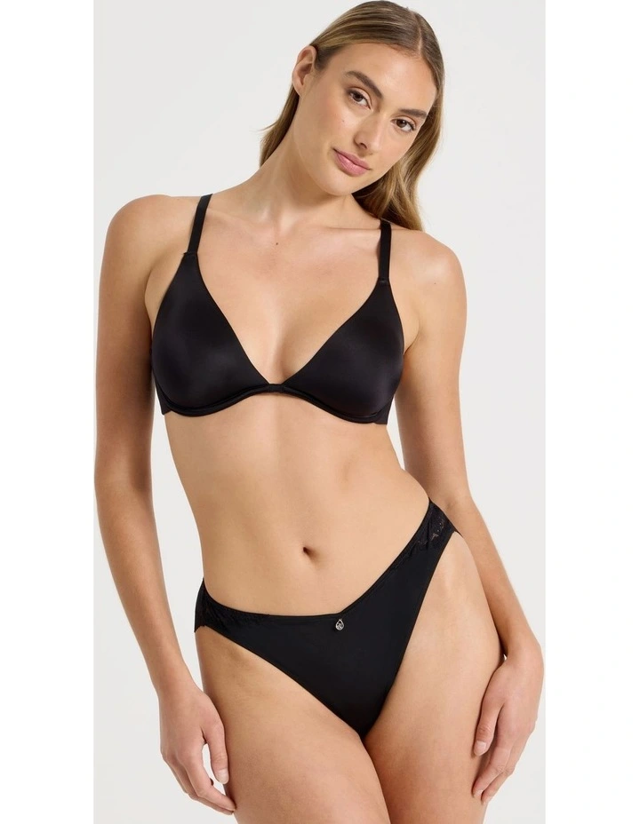 Captivate Luxe Micro & Lace Brazilian in Black image 2