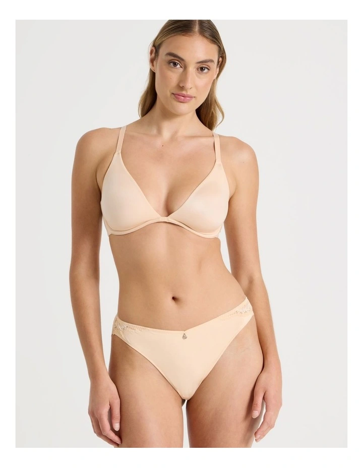 Captivate Luxe Micro & Lace Brazilian in Beige image 3