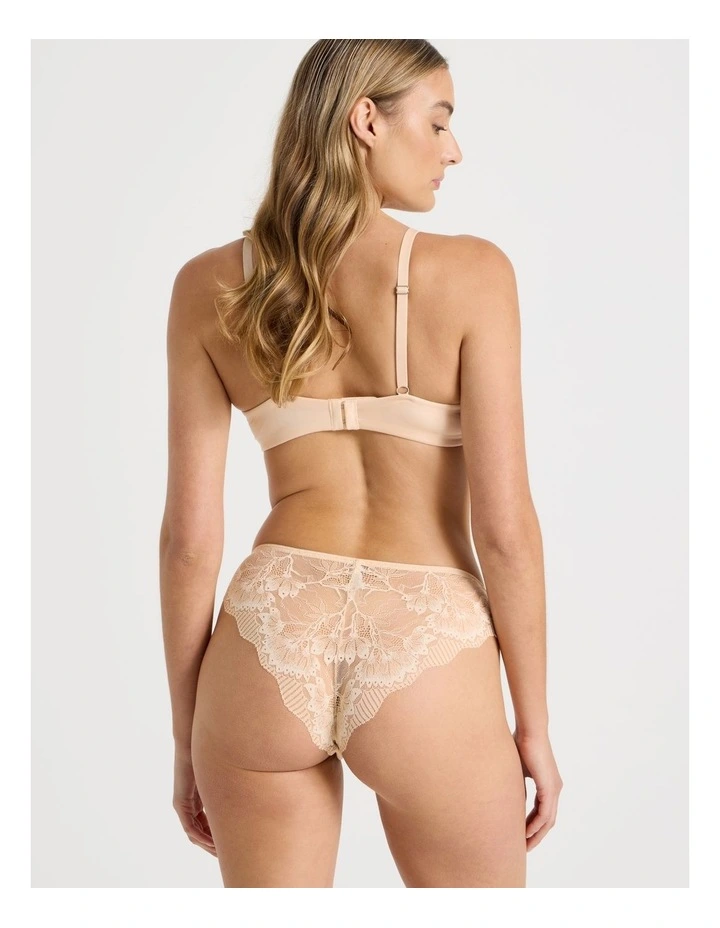 Captivate Luxe Micro & Lace Brazilian in Beige image 5