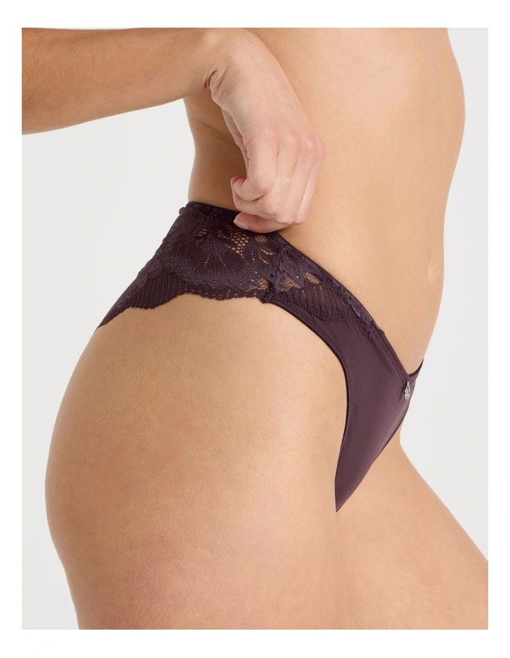 Captivate Luxe Micro & Lace Brazilian in Plum image 4