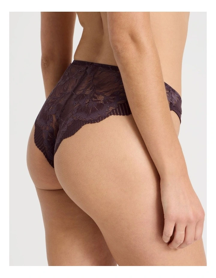 Captivate Luxe Micro & Lace Brazilian in Plum image 6