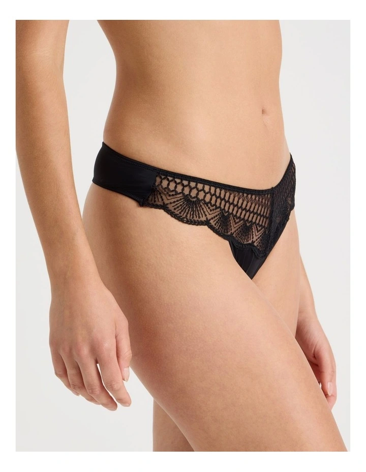 Embroidery G-String in Black image 4