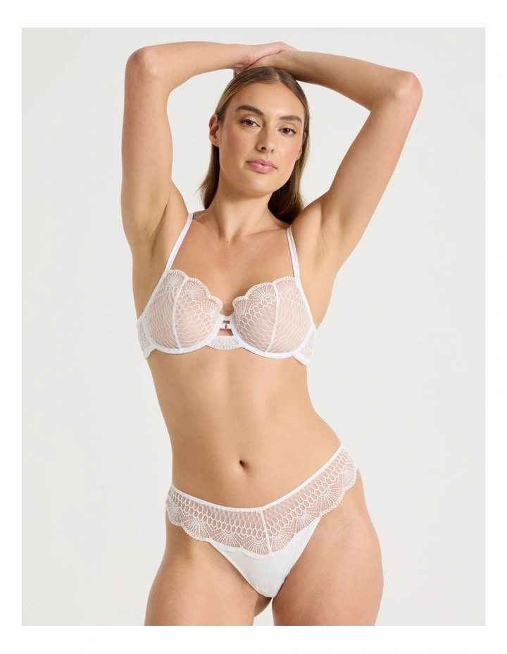 Embroidery G-String in White image 2