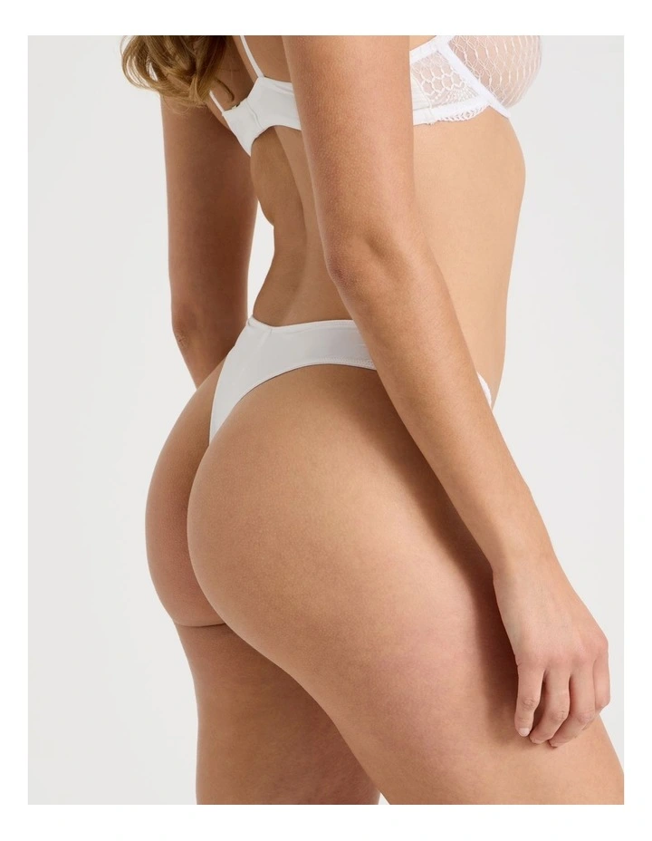 Embroidery G-String in White image 5