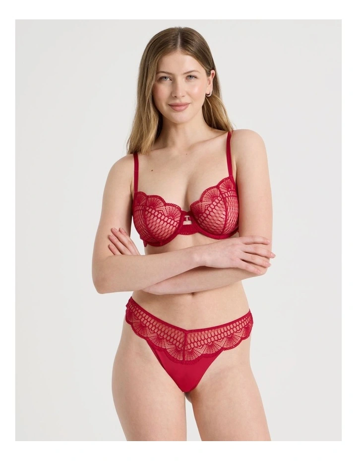 Embroidery G-String in Red image 2