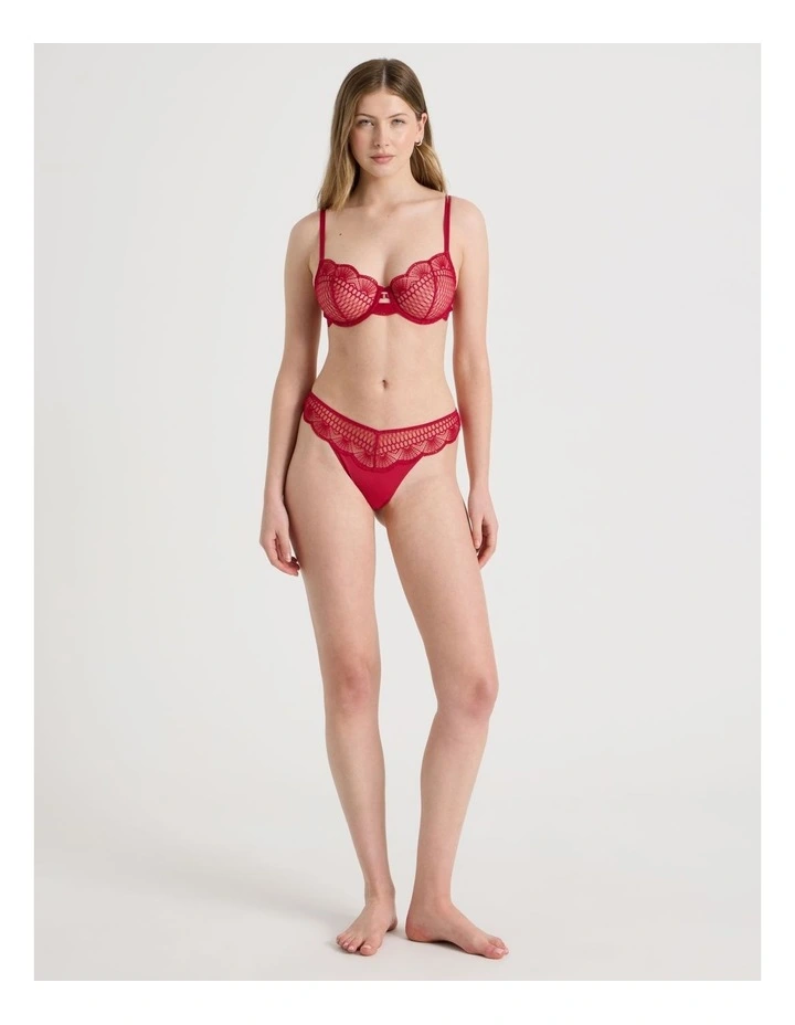Embroidery G-String in Red image 3