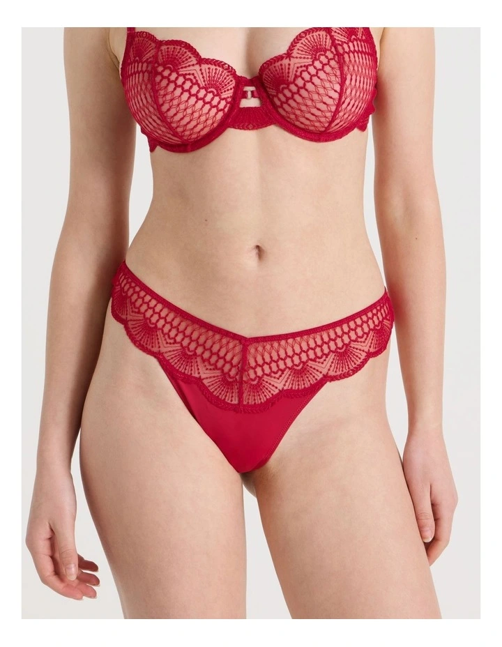 Embroidery G-String in Red image 5