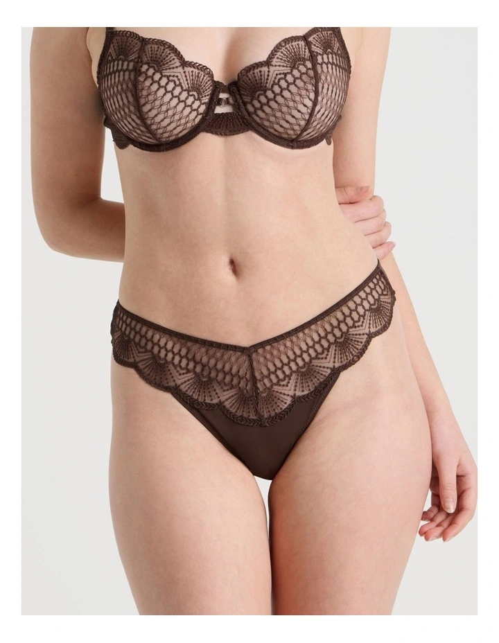 Embroidery G-String in Black image 2