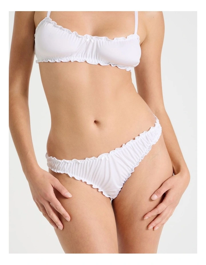 Lola Frill Thong in White image 3