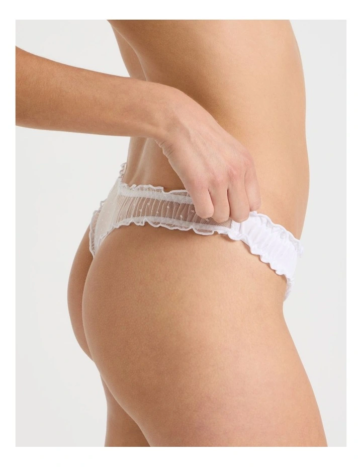 Lola Frill Thong in White image 4