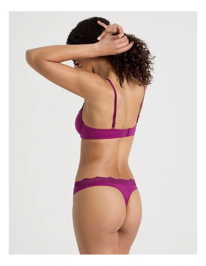 Cheeky Lace V G-String in Purple image 5