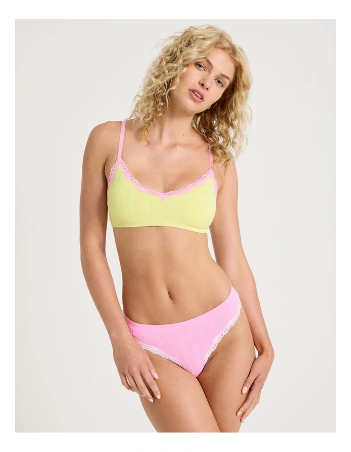 Lola Seamless Pointelle G-String in Pink image 1