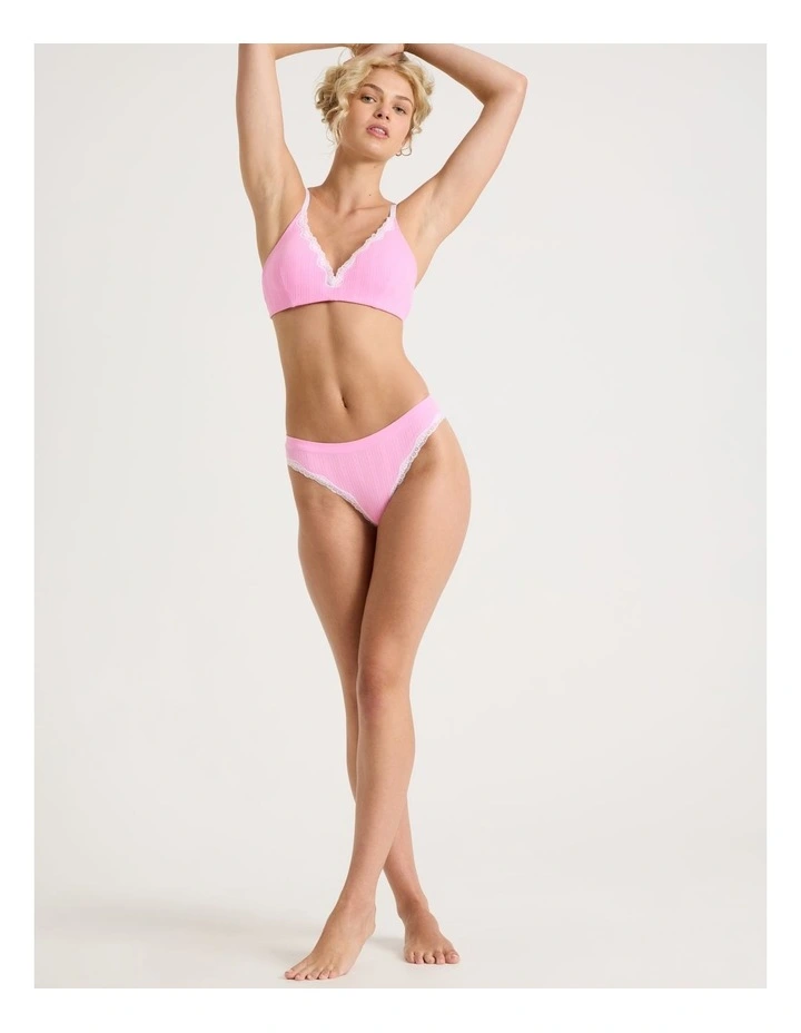 Lola Seamless Pointelle G-String in Pink image 5