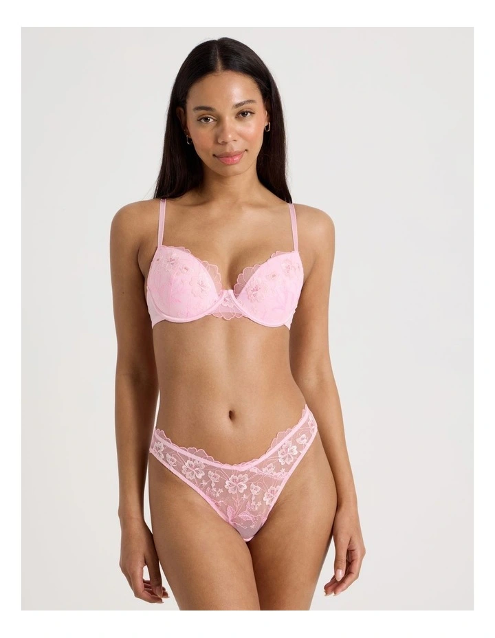 Embroidery Dainty G-String in Pink image 4