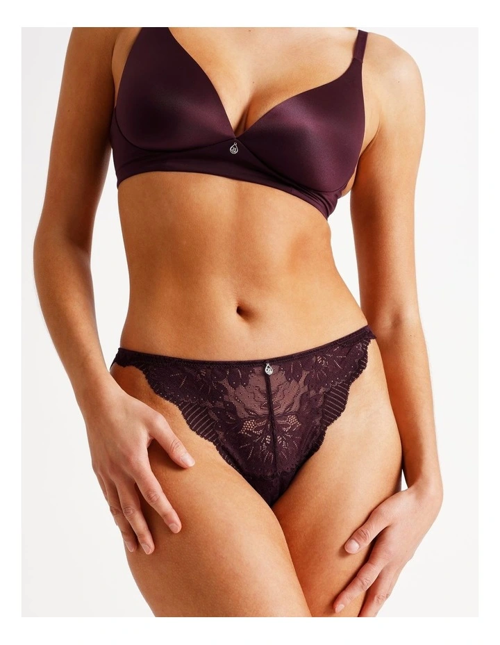 Lace Underwear G-String in Black image 1
