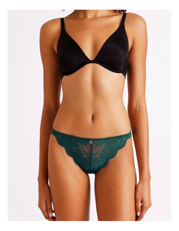 Lace Underwear G-String in Green image 3