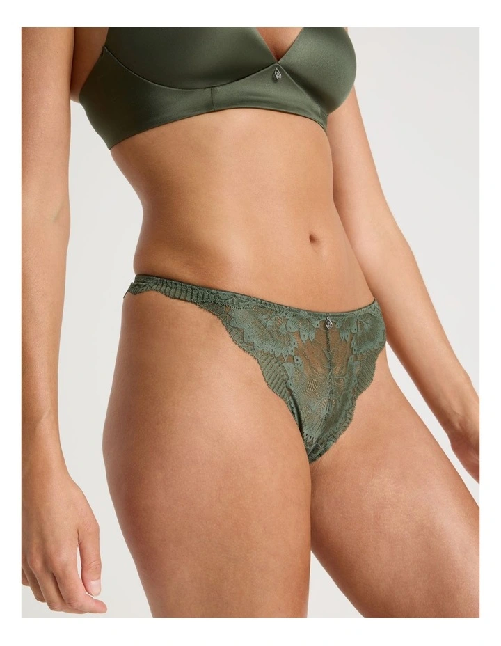 Lace Underwear G-String in Green image 4