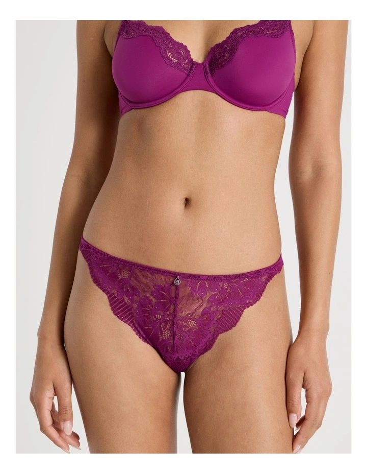 Captivate Luxe G-String in Berry image 2