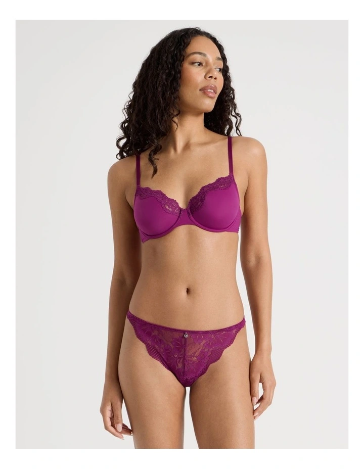 Captivate Luxe G-String in Berry image 3