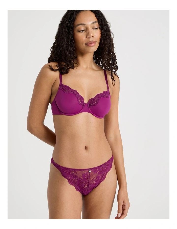 Captivate Luxe G-String in Berry image 4