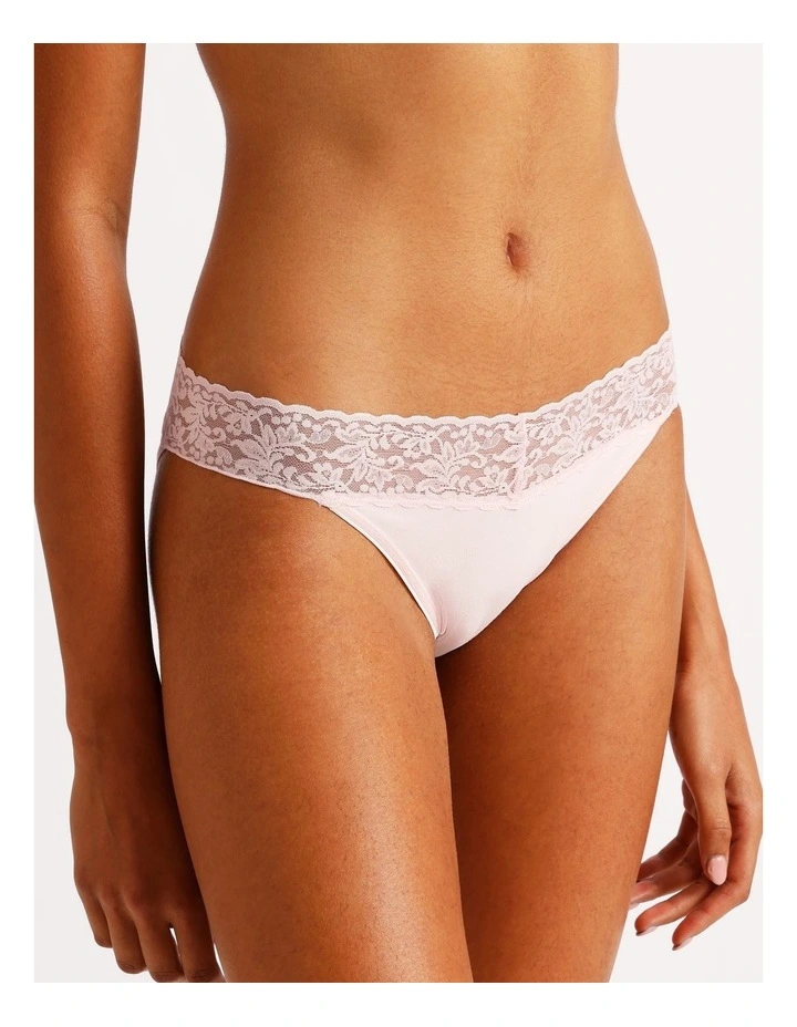 Captivate Cotton Lace Brief in Light Pink image 2